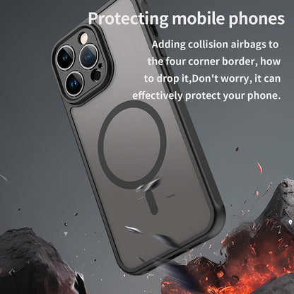 MagSafe puzdro pre Apple iPhone 14 Pro, Techsuit, HaloFrost II, Čierne