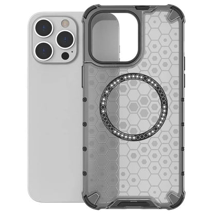 MagSafe puzdro pre Apple iPhone 14 Pro, Techsuit, HoneyComb Shield, Biele