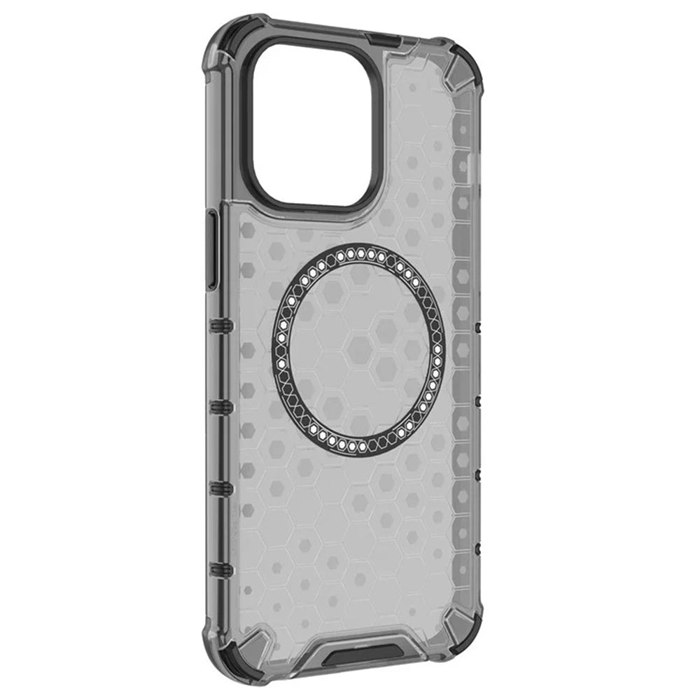 MagSafe puzdro pre Apple iPhone 14 Pro, Techsuit, HoneyComb Shield, Biele