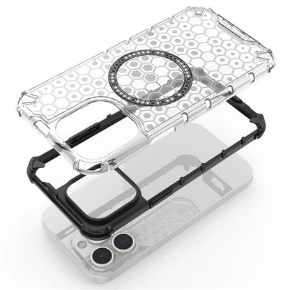 MagSafe puzdro pre Apple iPhone 14 Pro, Techsuit, HoneyComb Shield, čierne