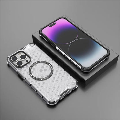 MagSafe puzdro pre Apple iPhone 14 Pro, Techsuit, HoneyComb Shield, čierne