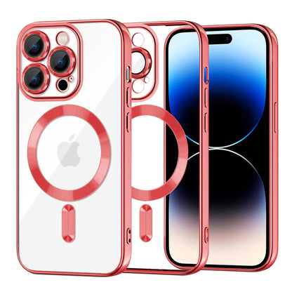 MagSafe Case for Apple iPhone 14 Pro, Techsuit, Luxury Crystal, Red