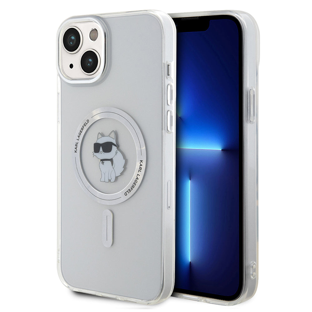 Puzdro MagSafe pre Apple iPhone 15 Plus / 14 Plus, Karl Lagerfeld, IML Choupette, Priehľadné
