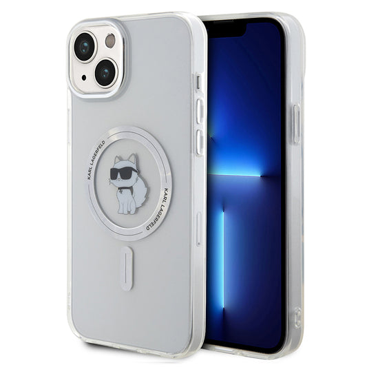 Puzdro MagSafe pre Apple iPhone 15 Plus / 14 Plus, Karl Lagerfeld, IML Choupette, Priehľadné