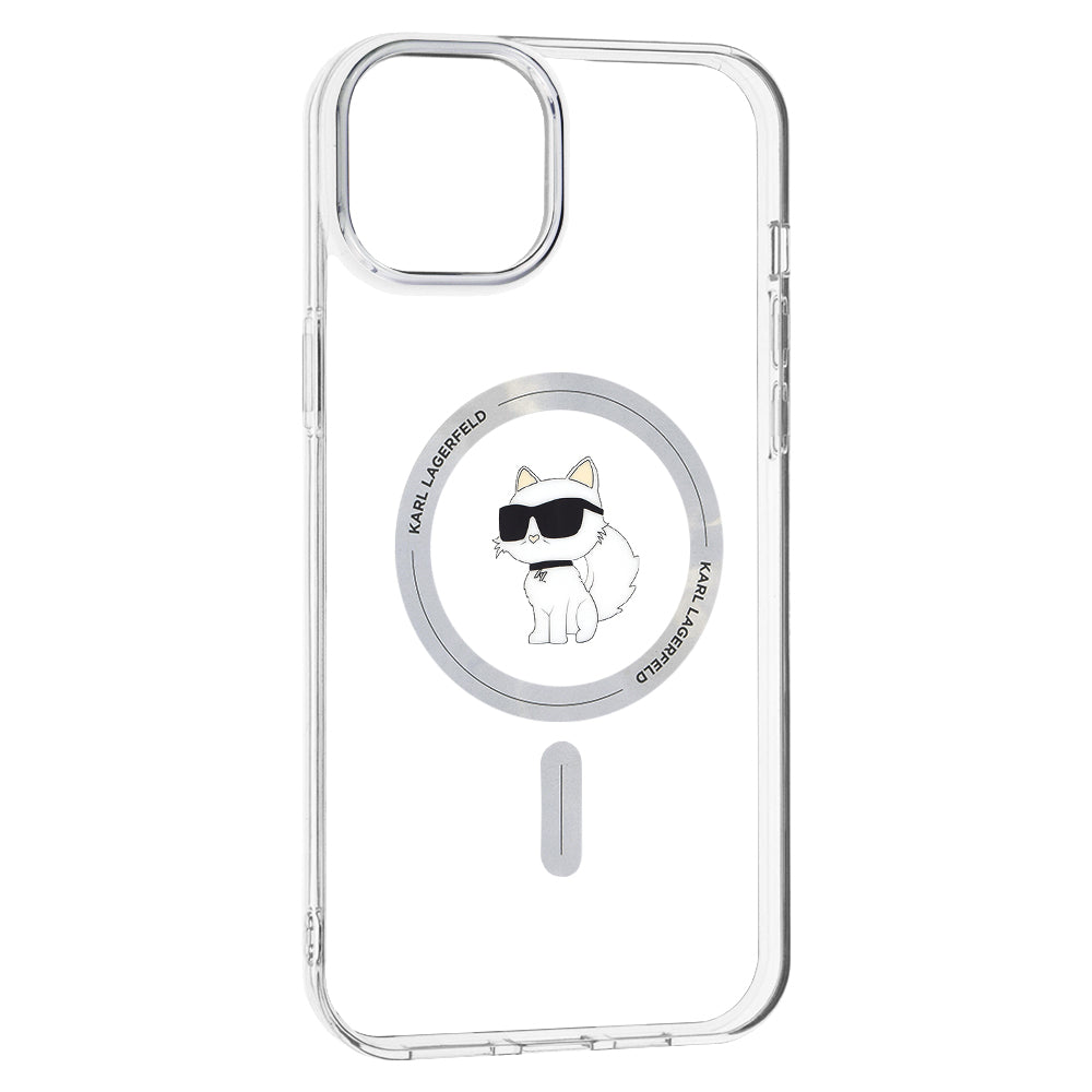 Puzdro MagSafe pre Apple iPhone 15 Plus / 14 Plus, Karl Lagerfeld, IML Choupette, Priehľadné
