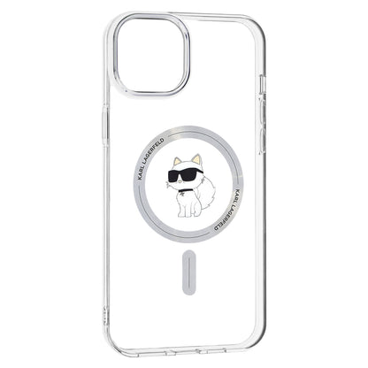 Puzdro MagSafe pre Apple iPhone 15 Plus / 14 Plus, Karl Lagerfeld, IML Choupette, Priehľadné