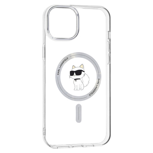 Puzdro MagSafe pre Apple iPhone 15 Plus / 14 Plus, Karl Lagerfeld, IML Choupette, Priehľadné
