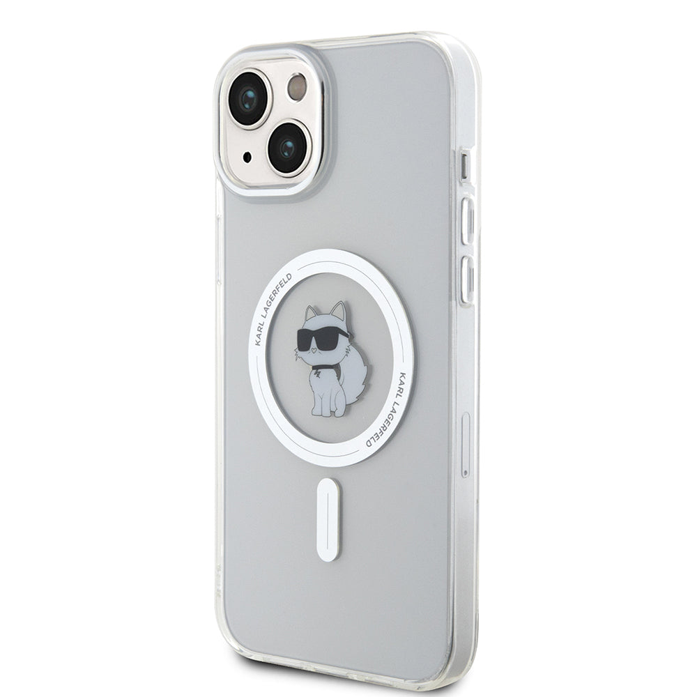 Puzdro MagSafe pre Apple iPhone 15 Plus / 14 Plus, Karl Lagerfeld, IML Choupette, Priehľadné