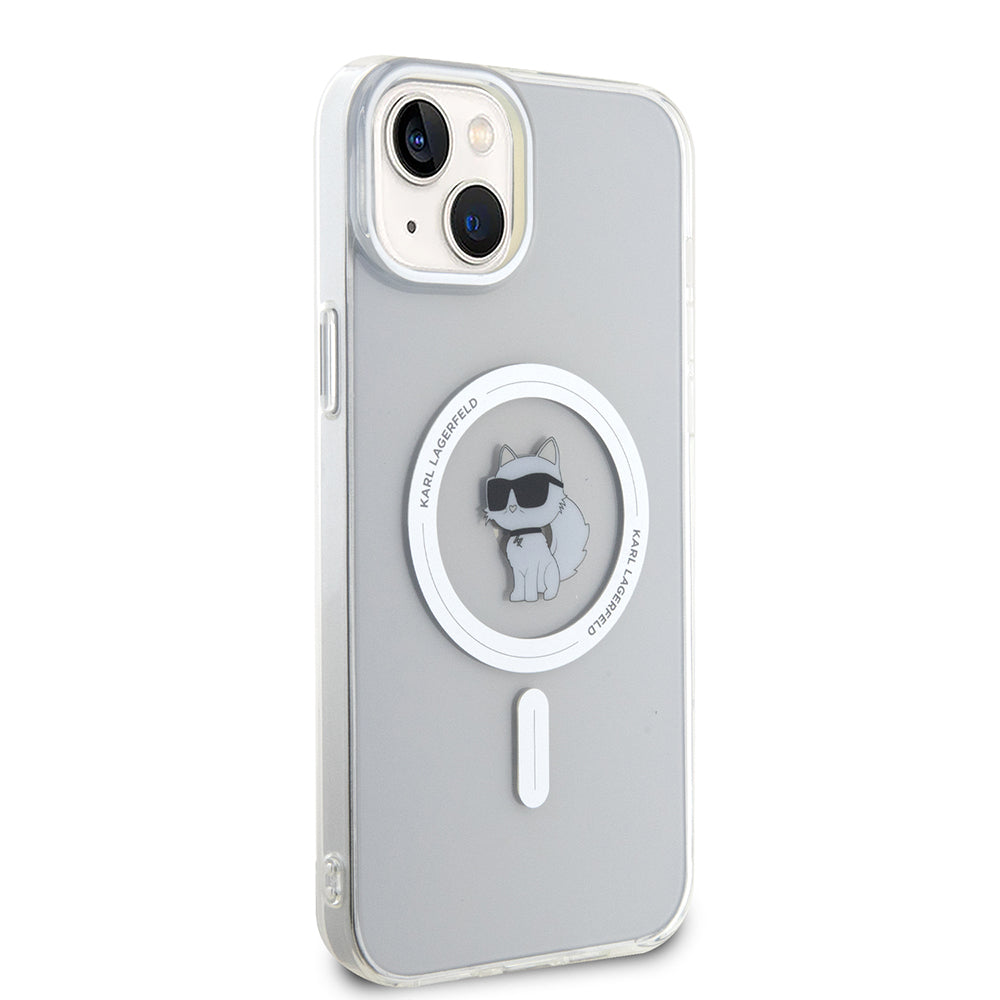 Puzdro MagSafe pre Apple iPhone 15 Plus / 14 Plus, Karl Lagerfeld, IML Choupette, Priehľadné