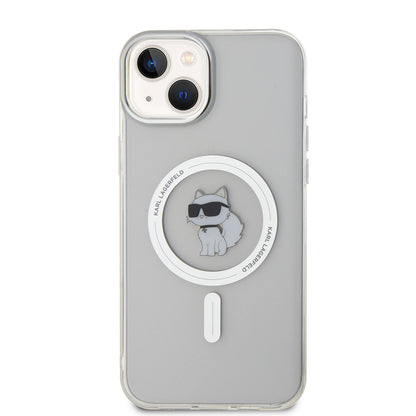 Puzdro MagSafe pre Apple iPhone 15 Plus / 14 Plus, Karl Lagerfeld, IML Choupette, Priehľadné