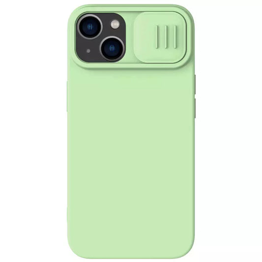 MagSafe puzdro pre Apple iPhone 15 Plus, Nillkin, CamShield Silky, Svetlozelené