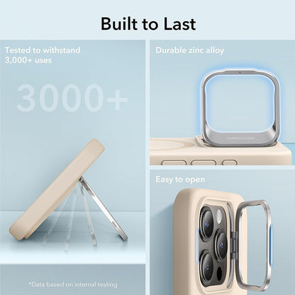 Puzdro MagSafe pre Apple iPhone 15 Pro, ESR, Cloud Soft Kickstand, Krémové