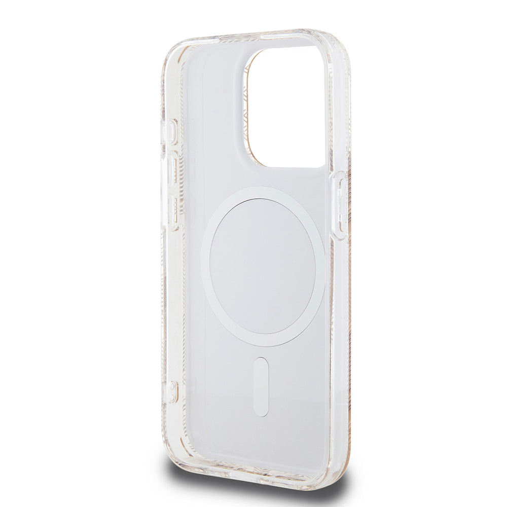 Puzdro MagSafe pre Apple iPhone 15 Pro, Guess, IML Gcube, Hnedé