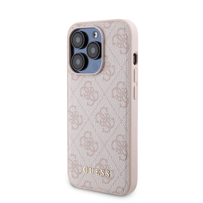 Puzdro MagSafe pre Apple iPhone 15 Pro, Guess, Powerbank 4G Metal Logo, Ružové