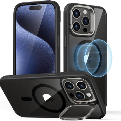 Puzdro MagSafe pre Apple iPhone 15 Pro Max, ESR, Classic Hybrid Kickstand, Čierne Transparentné