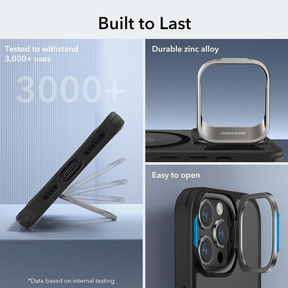 Puzdro MagSafe pre Apple iPhone 15 Pro Max, ESR, Classic Hybrid Kickstand, Čierne Transparentné