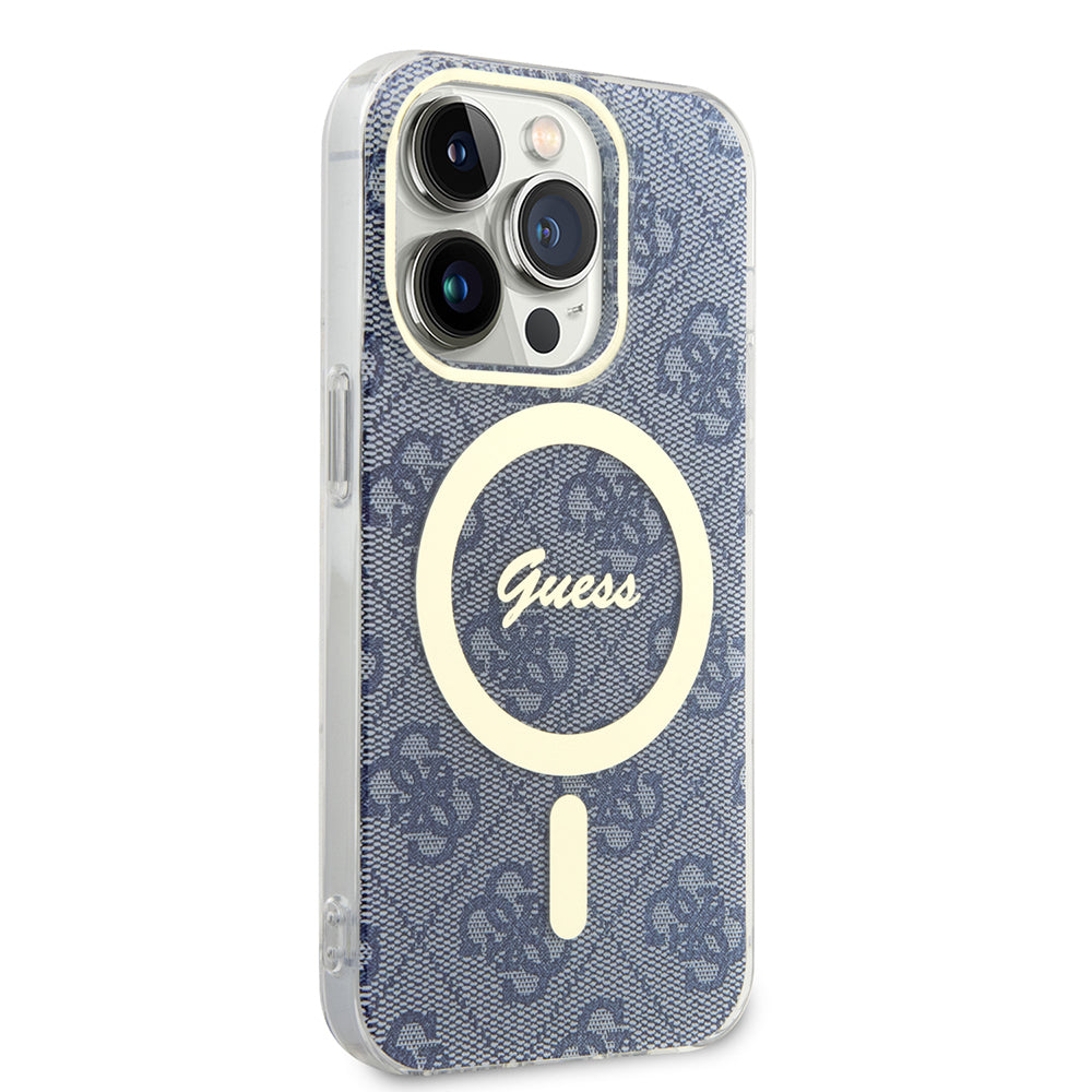 MagSafe Case for Apple iPhone 15 Pro Max, Guess, IML 4G, Blue