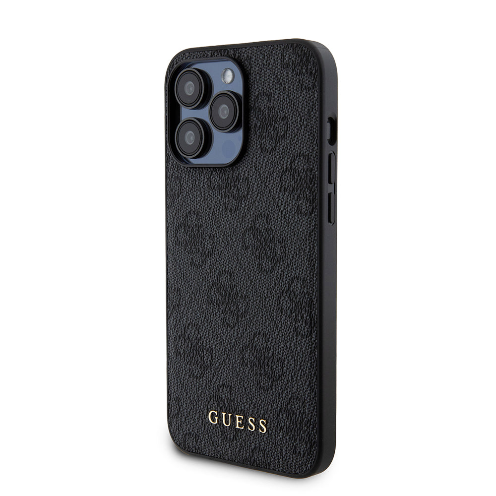 Puzdro MagSafe pre Apple iPhone 15 Pro Max, Guess, Powerbank 4G Metal Logo, Čierne