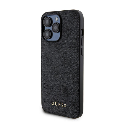 Puzdro MagSafe pre Apple iPhone 15 Pro Max, Guess, Powerbank 4G Metal Logo, Čierne