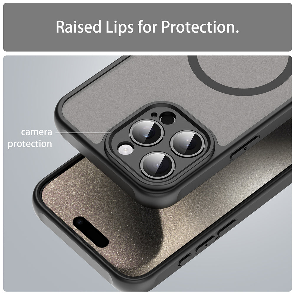 MagSafe puzdro pre Apple iPhone 15 Pro Max, Techsuit, HaloFrost II, čierne