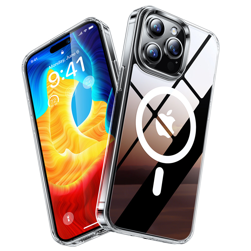 Puzdro MagSafe pre Apple iPhone 15 Pro Max, Torras, Diamond, Transparentné