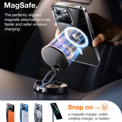 Puzdro MagSafe pre Apple iPhone 15 Pro Max, Torras, Diamond, Transparentné