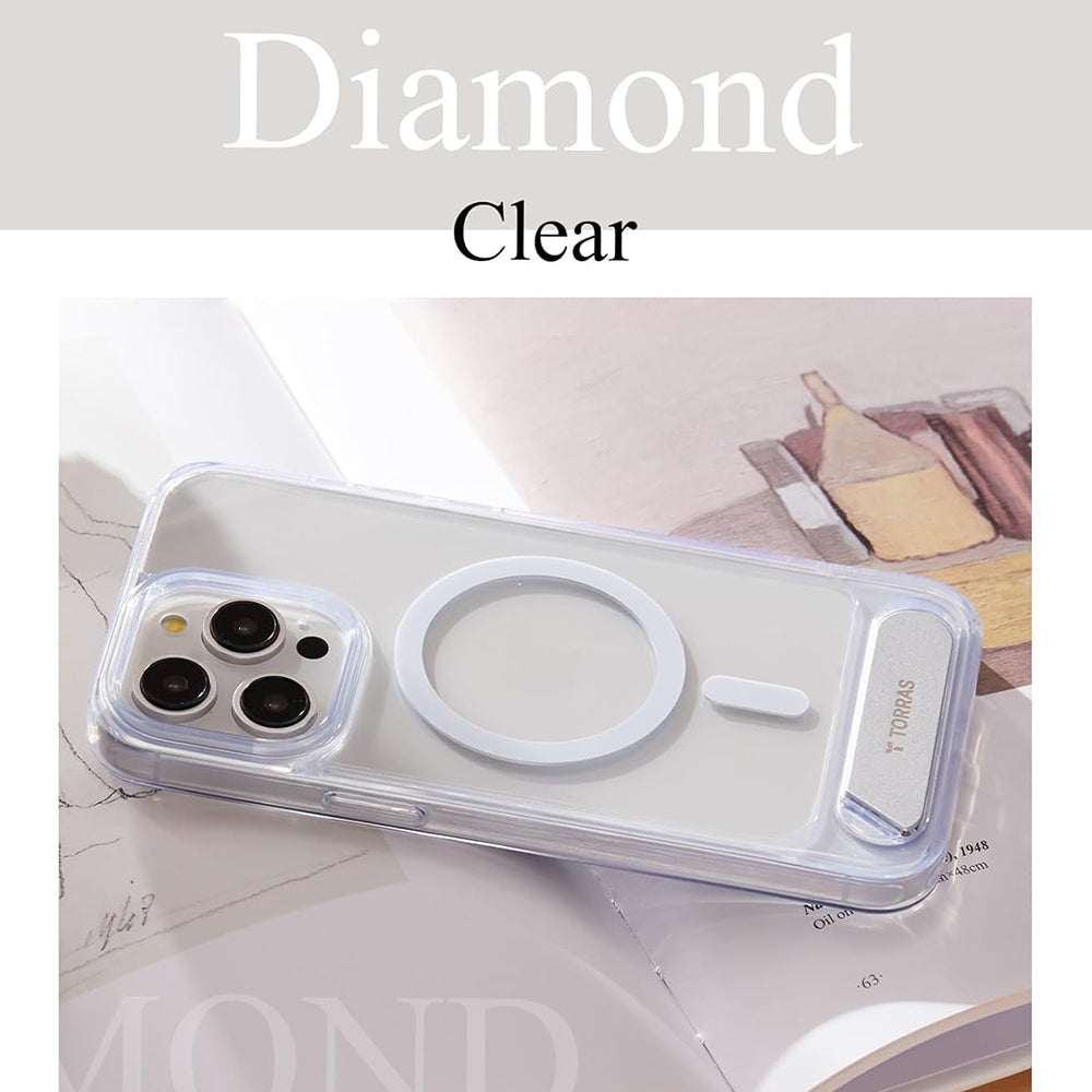 Puzdro MagSafe pre Apple iPhone 15 Pro Max, Torras, Pstand, Transparenté