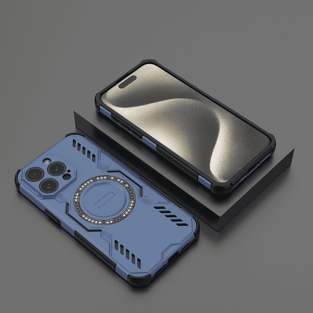 MagSafe puzdro pre Apple iPhone 15 Pro, Techsuit, ArmorMag, modré