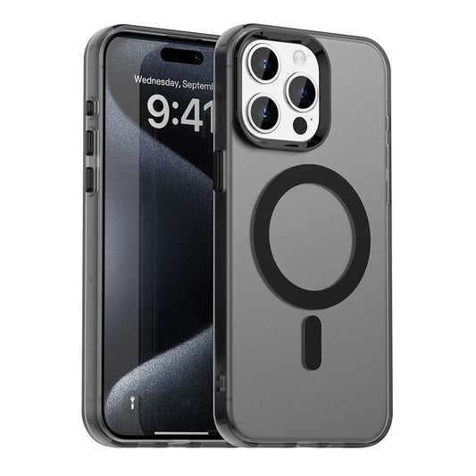 MagSafe puzdro pre Apple iPhone 15 Pro, Techsuit, CandyCase, Čierna