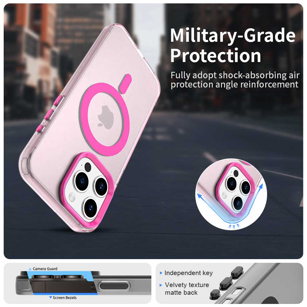 MagSafe puzdro pre Apple iPhone 15 Pro, Techsuit, CandyCase, Ružové