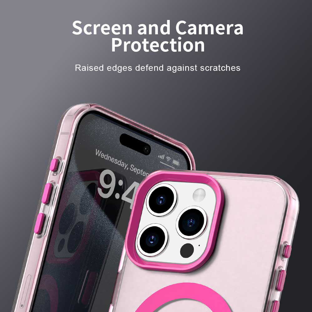 MagSafe puzdro pre Apple iPhone 15 Pro, Techsuit, CandyCase, Ružové
