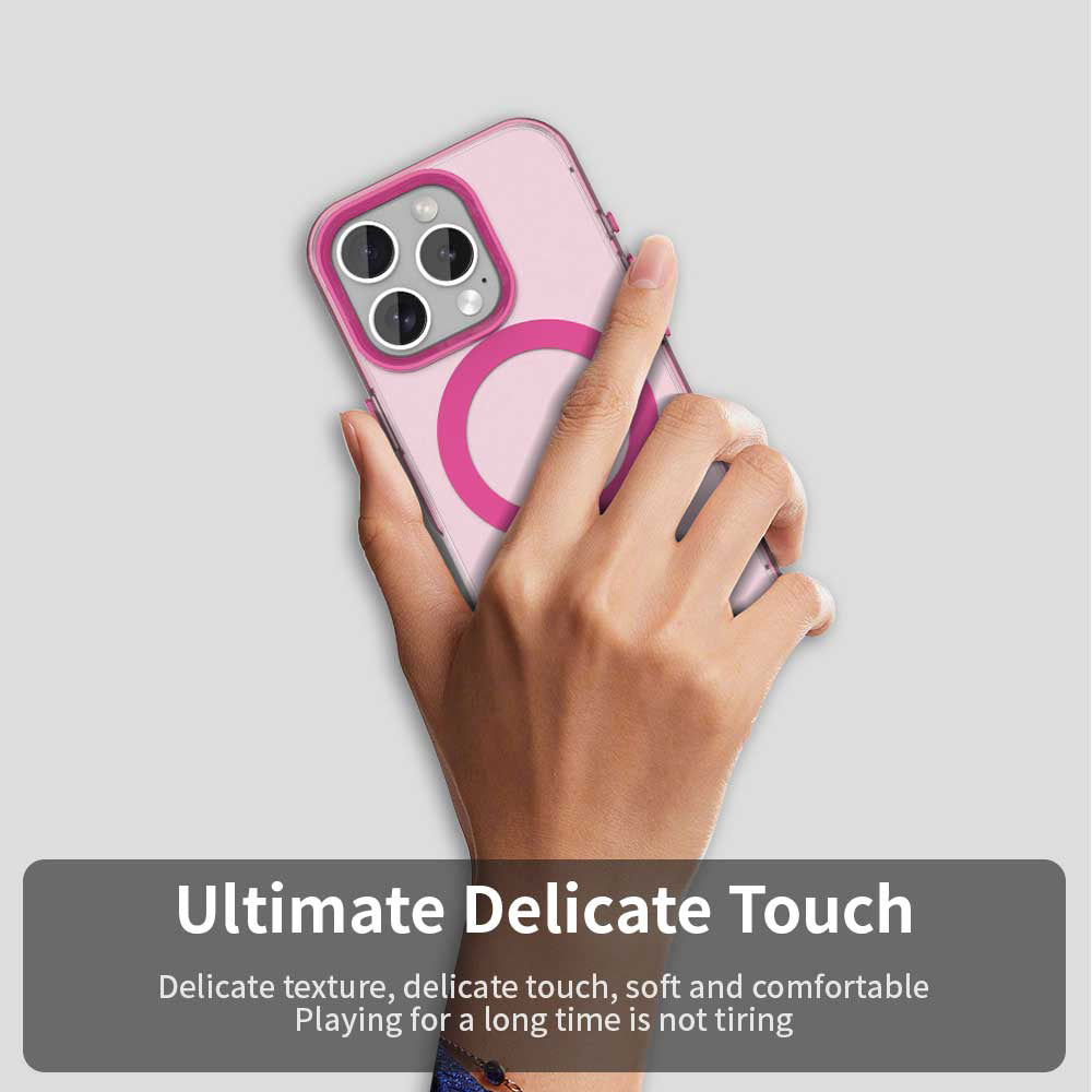 MagSafe puzdro pre Apple iPhone 15 Pro, Techsuit, CandyCase, Ružové