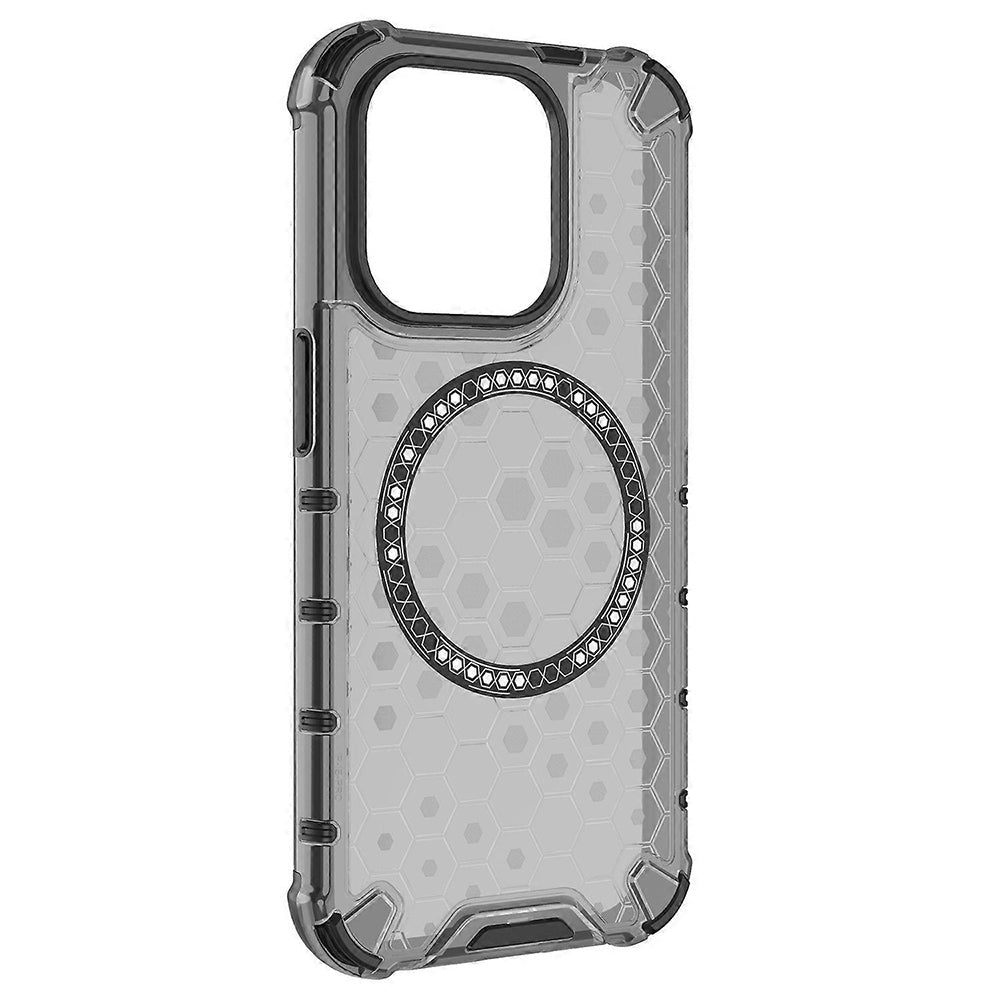 MagSafe puzdro pre Apple iPhone 15 Pro, Techsuit, HoneyComb Shield, čierne