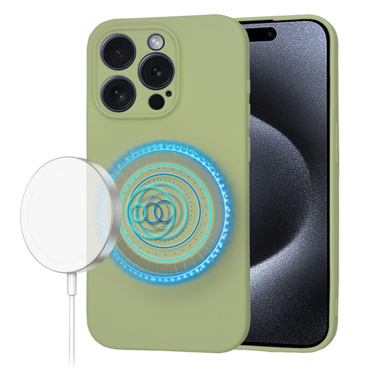 MagSafe puzdro pre Apple iPhone 15 Pro, Techsuit, SoftFlex, Matcha