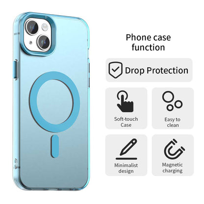 MagSafe puzdro pre Apple iPhone 15, Techsuit, CandyCase, modré