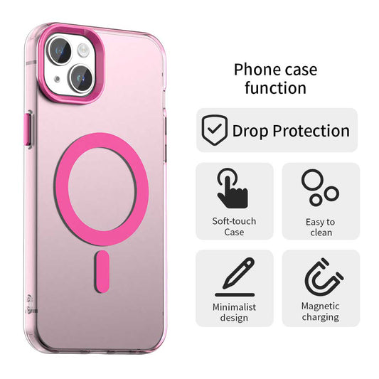MagSafe puzdro pre Apple iPhone 15, Techsuit, CandyCase, Ružové