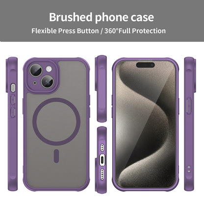 MagSafe Case for Apple iPhone 15, Techsuit, HaloFrost II, Purple