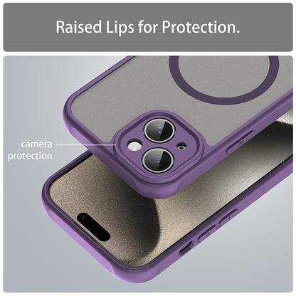 MagSafe Case for Apple iPhone 15, Techsuit, HaloFrost II, Purple