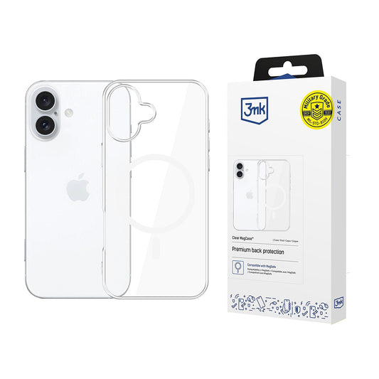 MagSafe puzdro pre Apple iPhone 16, 3MK, Clear MagCase, priehľadné