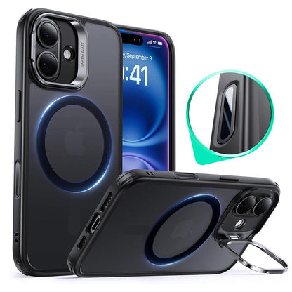MagSafe Case for Apple iPhone 16, ESR, Classic Hybrid Kickstand Slide, Satin Black