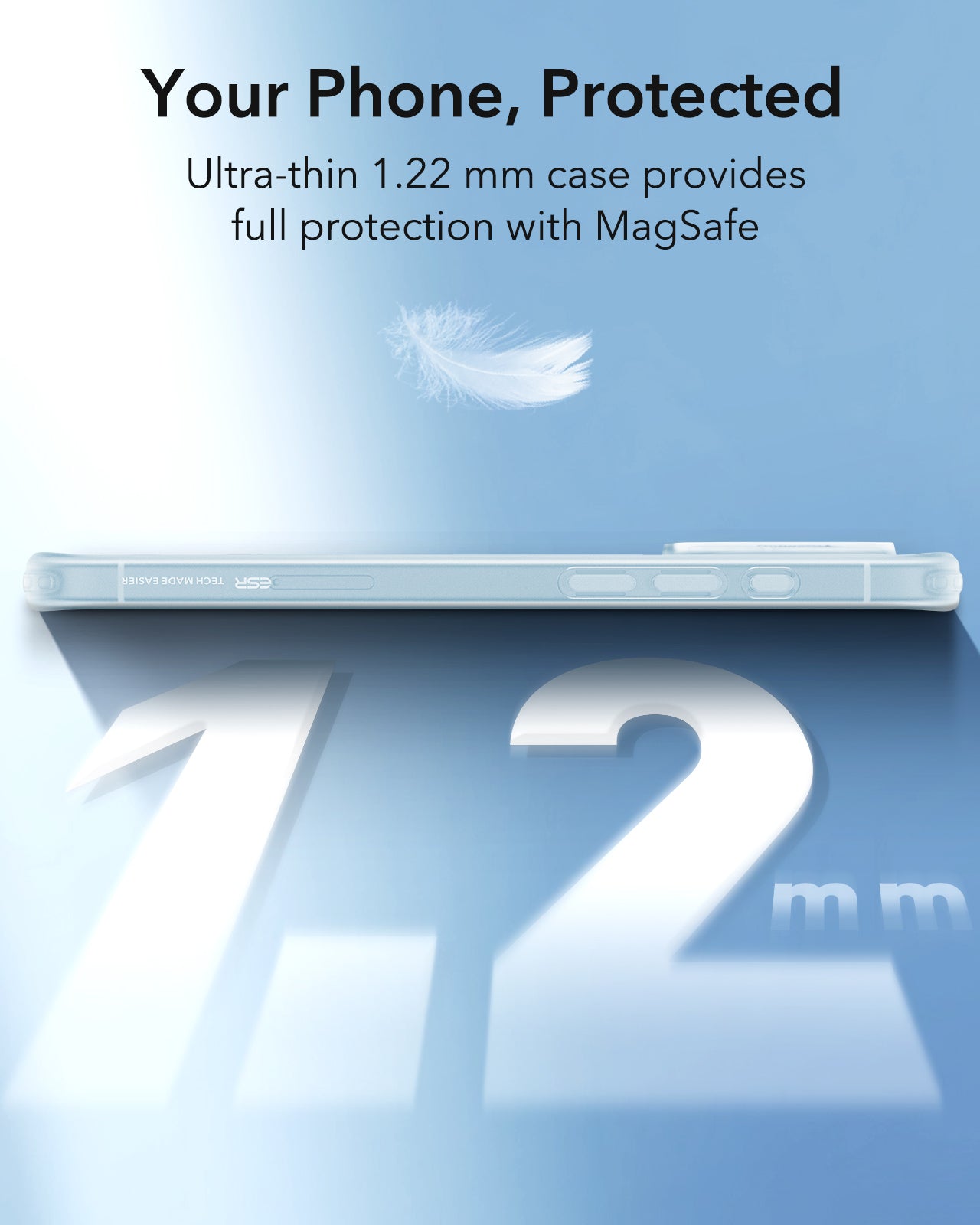 Puzdro MagSafe pre Apple iPhone 16, ESR, Zero, Saténová Modrá