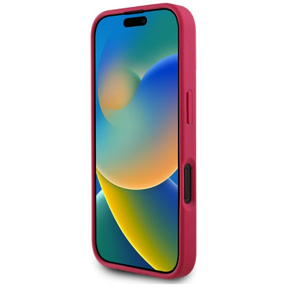 Puzdro MagSafe pre Apple iPhone 16, Guess, Grained Flowers, Fuksia