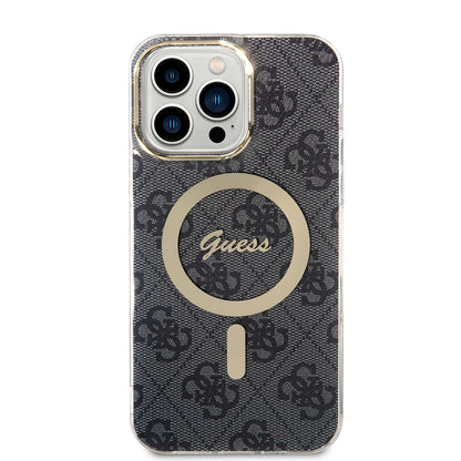 MagSafe Case for Apple iPhone 16, Guess, IML 4G, Black
