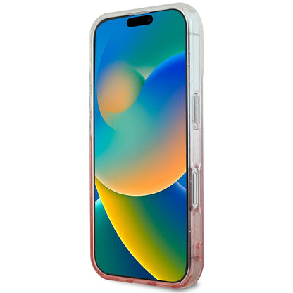 Puzdro MagSafe pre Apple iPhone 16, Guess, IML Glitter Gradient, Hnedé