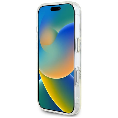 Puzdro MagSafe pre Apple iPhone 16, Guess, IML Metal Colored Circle, Ružová