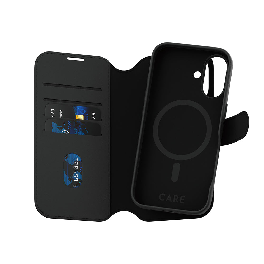 Puzdro MagSafe pre Apple iPhone 16, PanzerGlass, Care Feature Tango Two-in-One, Čierne