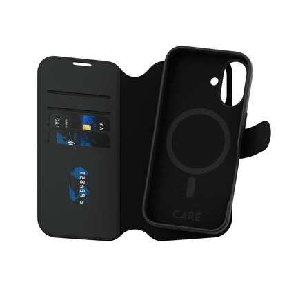 Puzdro MagSafe pre Apple iPhone 16, PanzerGlass, Care Feature Tango Two-in-One, Čierne