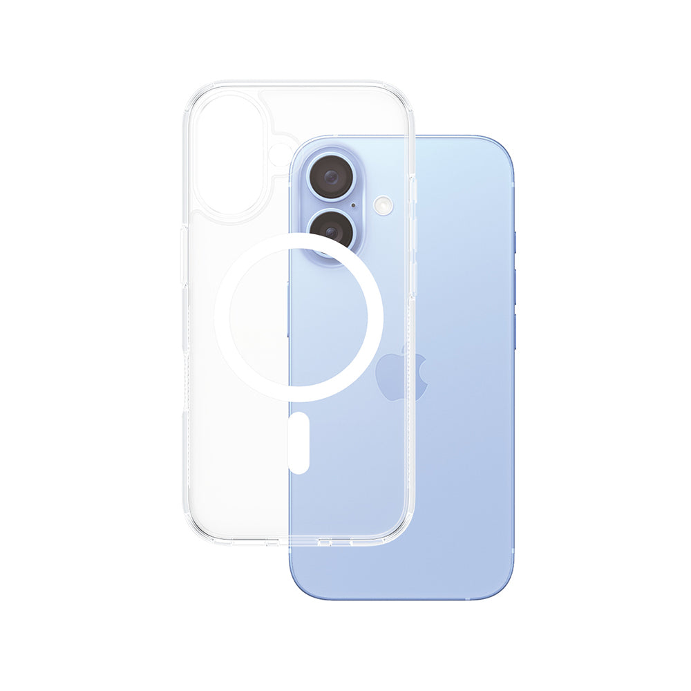Puzdro MagSafe pre Apple iPhone 16, PanzerGlass, HardCase, Biela Transparentná