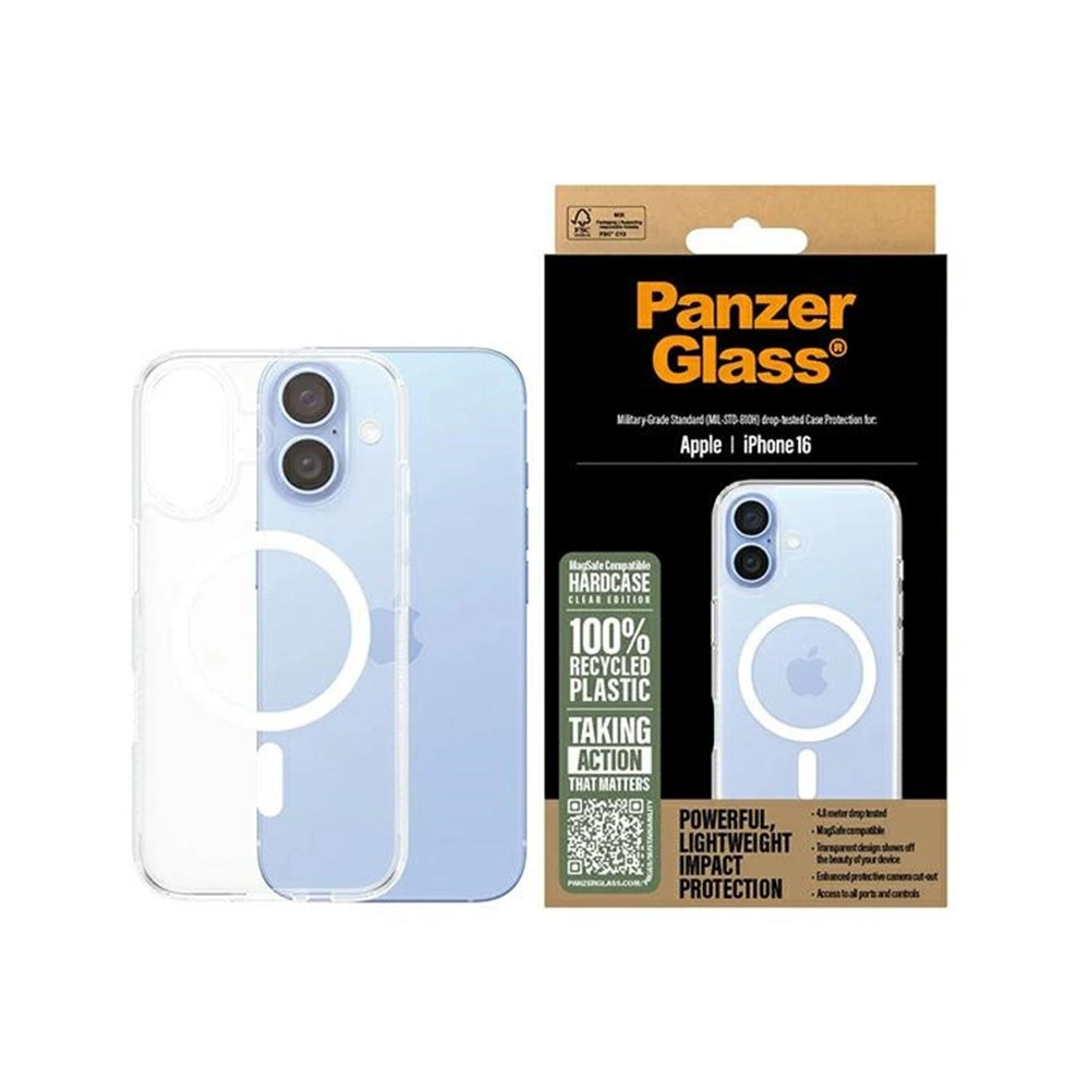 Puzdro MagSafe pre Apple iPhone 16, PanzerGlass, HardCase, Biela Transparentná