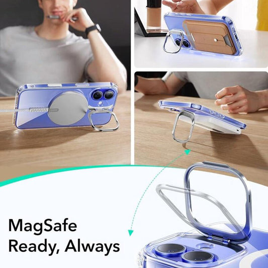 Puzdro MagSafe pre Apple iPhone 16 Plus, ESR, Classic Hybrid Kickstand Slide, Transparentné
